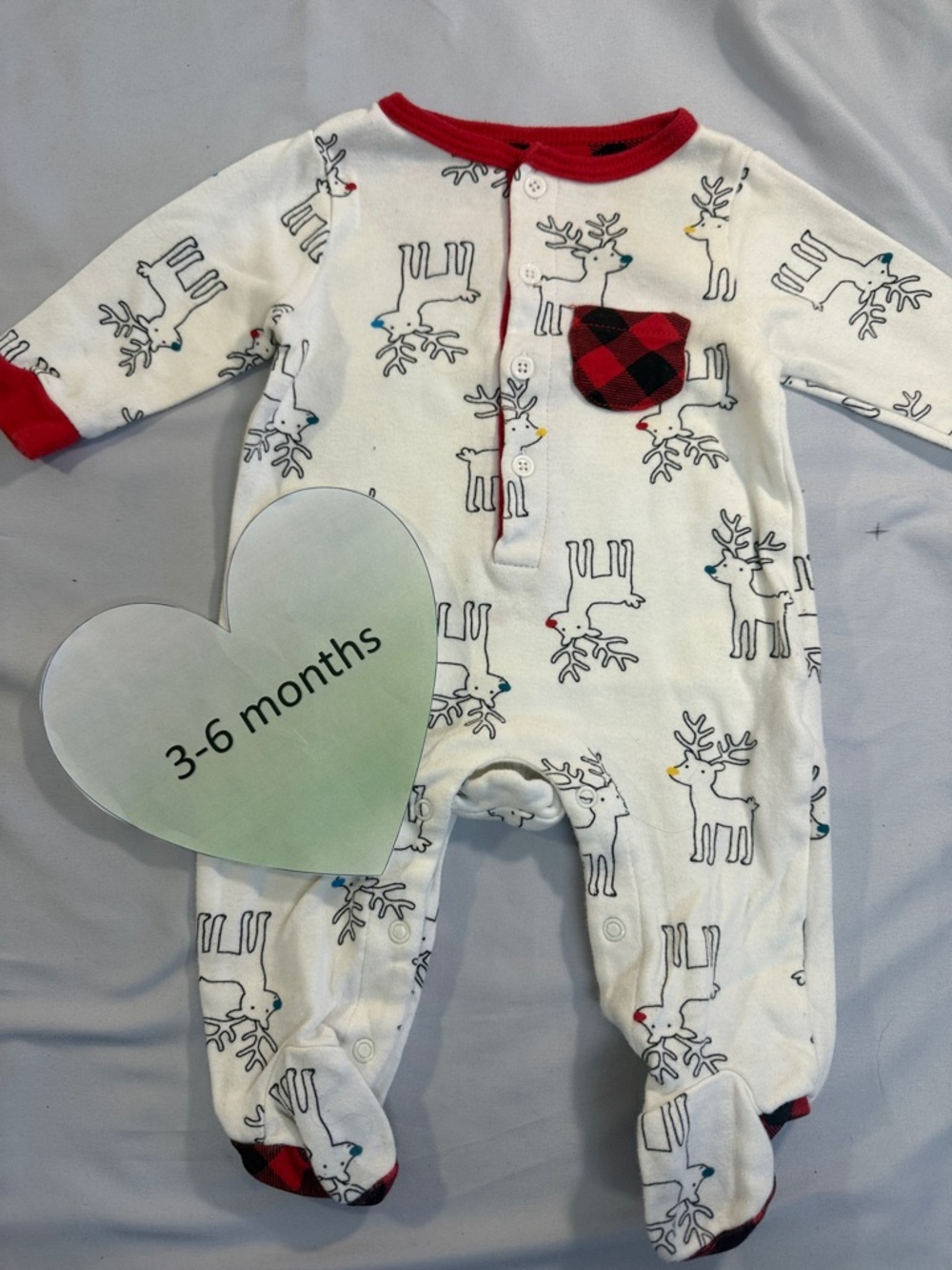 Indigo - Reindeer Print Kids One Piece Sleeper/Footie